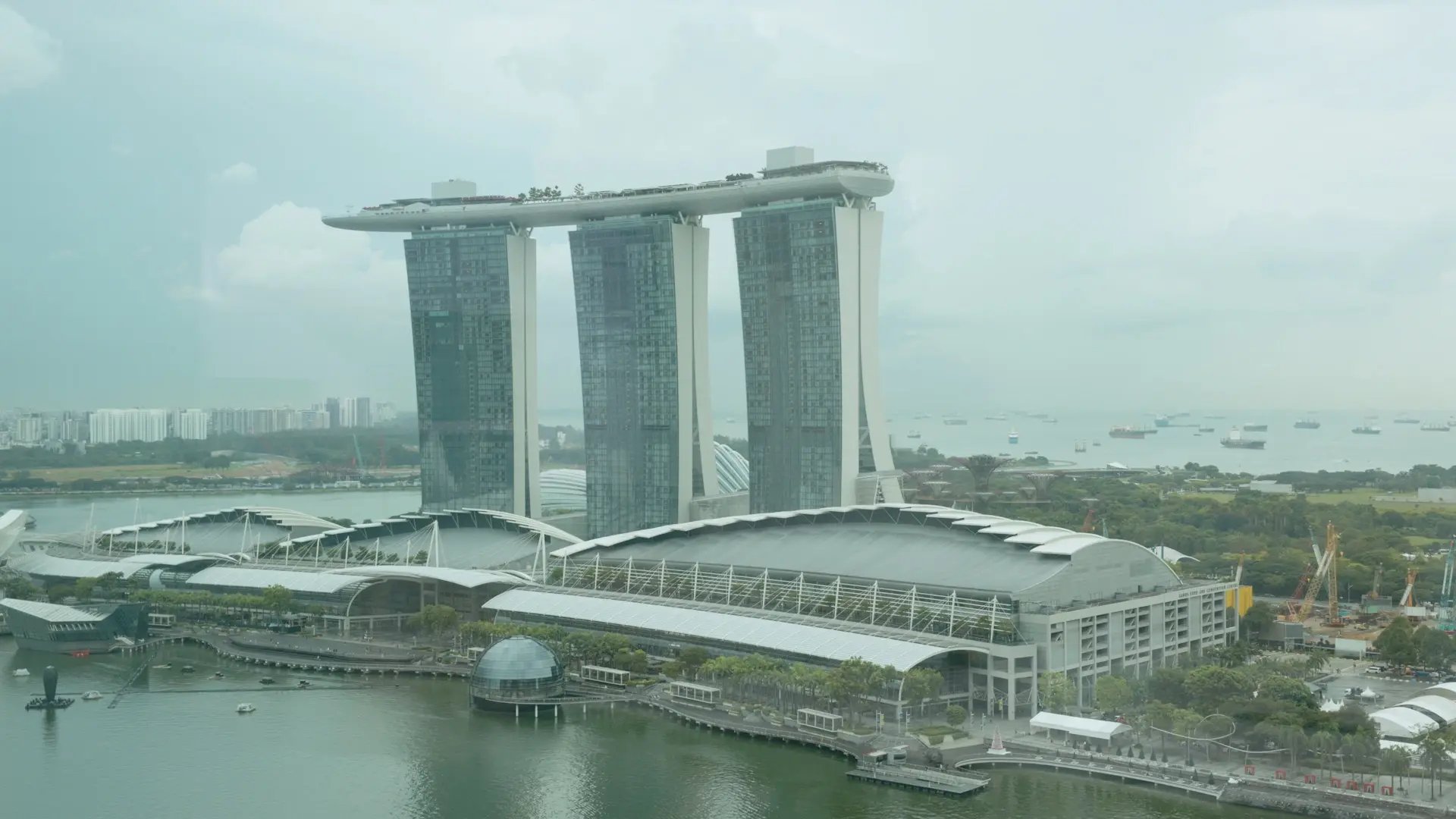 Marina Bay Sands and the surrounding waterfront in Singapore